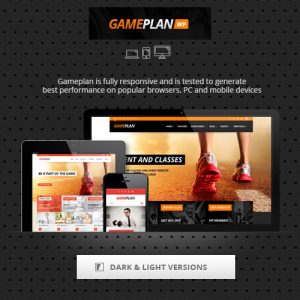 "Gameplan WordPress theme designed for gyms, fitness centers, and event-driven wellness websites"