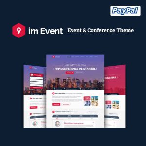 "im Event WordPress theme with responsive layout for conferences, seminars, and event ticketing websites"